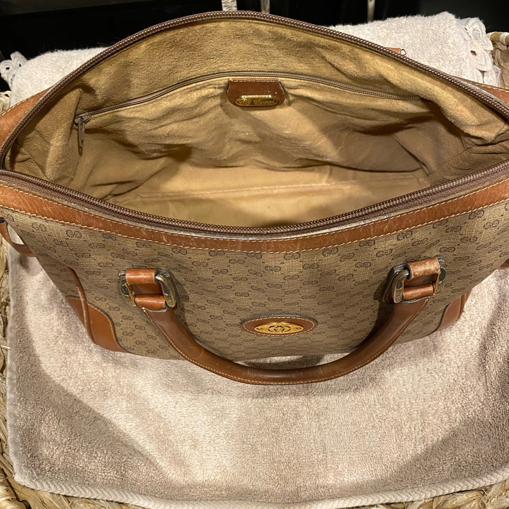 Vintage Gucci Monogram Handbag Crossbody With Shoulder Strap - Picture 13 of 16
